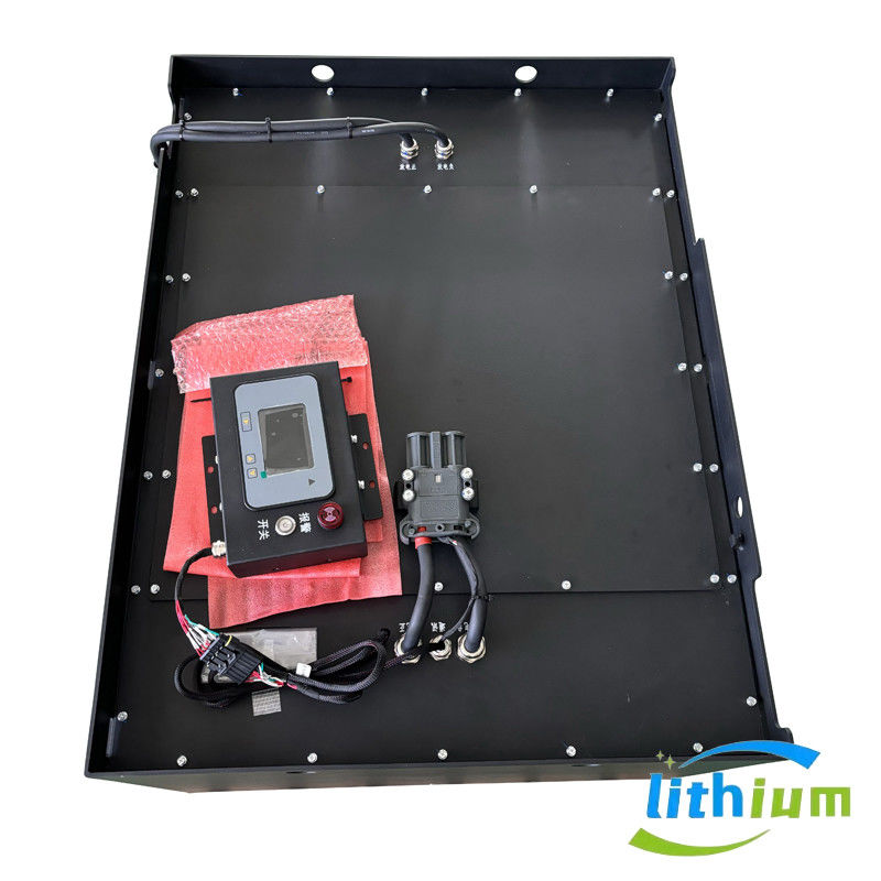 51.2V 460ah แบตเตอรี่ลิตยูที่ติดตั้งแผ่นแสงอาทิตย์ พร้อมเครื่องยกยาง