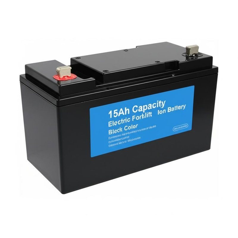 15Ah Capacity Electric Forklift Lithium Ion Battery Black Color and Durable Design for Heavy-duty Applications